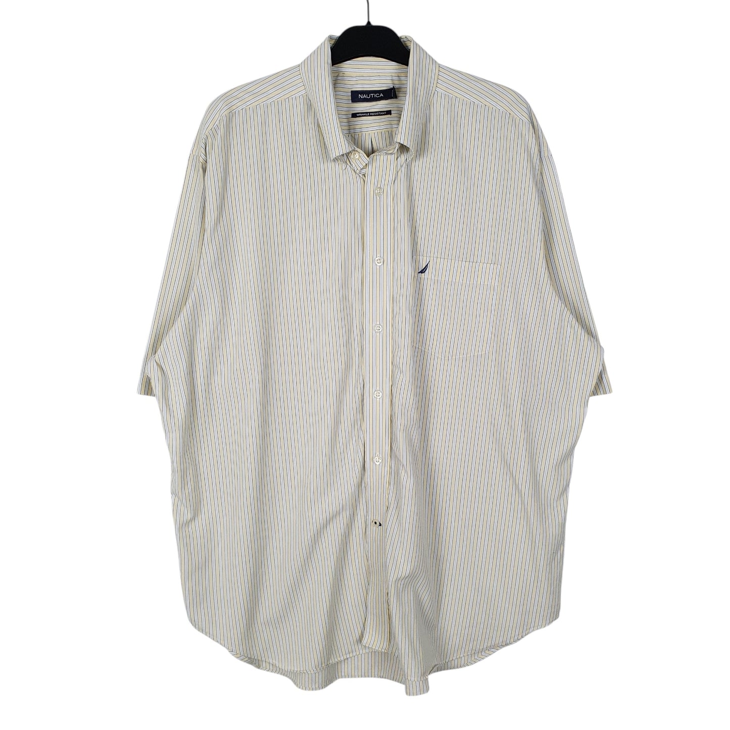 Mens Yellow Nautica  Short Sleeve Shirt