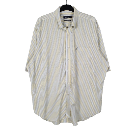 Mens Yellow Nautica  Short Sleeve Shirt
