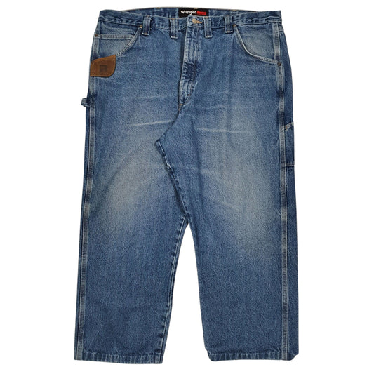 Mens Blue Wrangler Riggs Workwear Carpenter JeansW44 L27