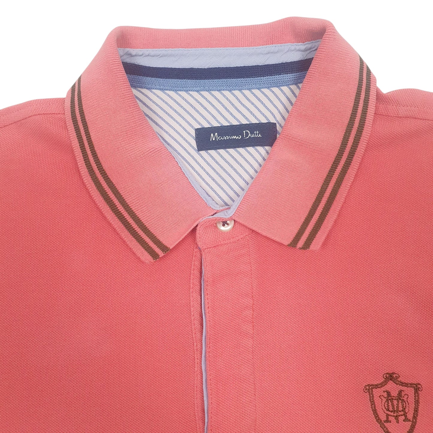 Mens Pink Massimo Dutti   Polo Shirt