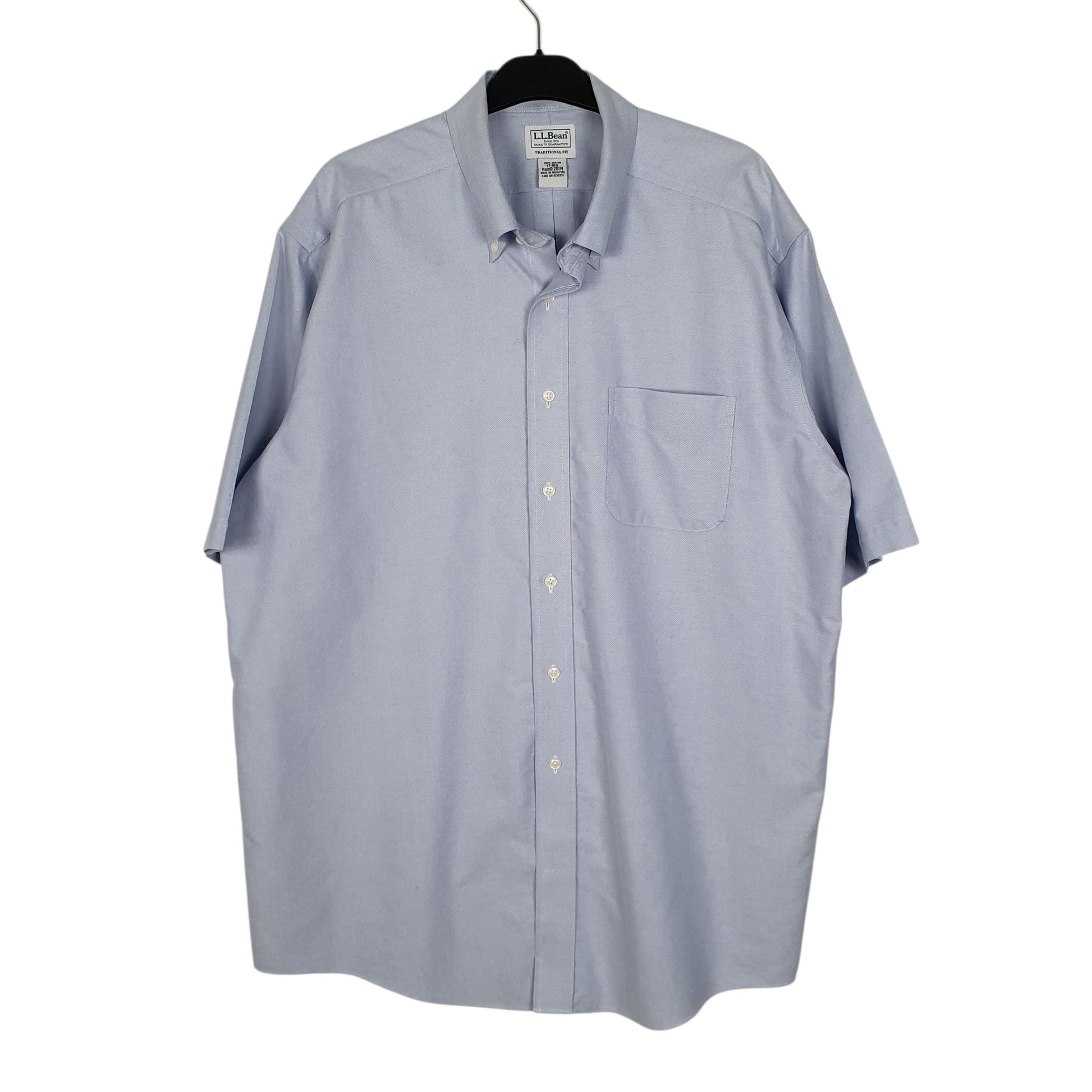 Mens Blue L.L.Bean  Short Sleeve Shirt