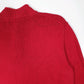 Mens Red Unbranded Xmas Moose Knit Quarter Zip Jumper