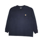 Mens Navy Carhartt  Long Sleeve T Shirt