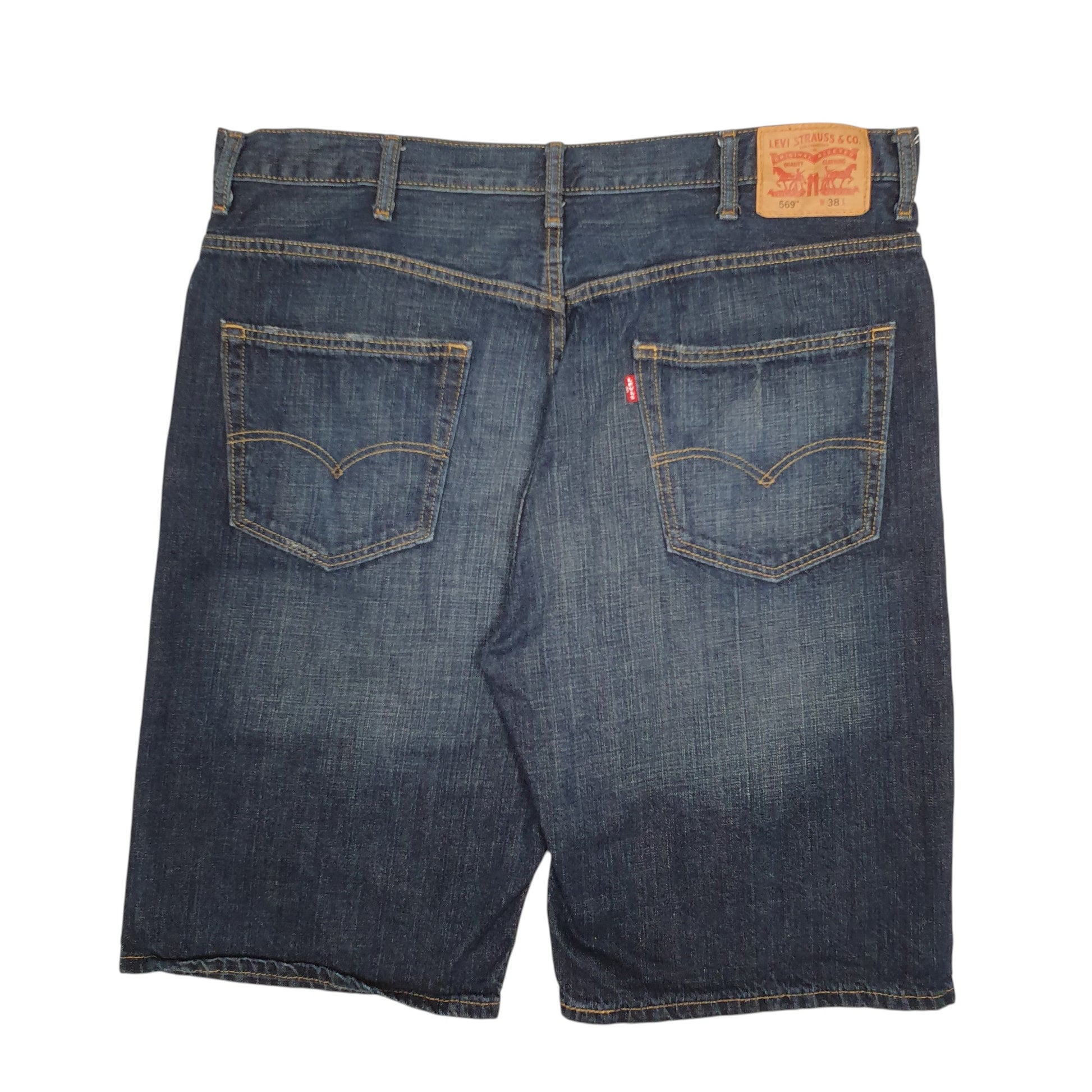 Mens Blue Levis 569  Shorts