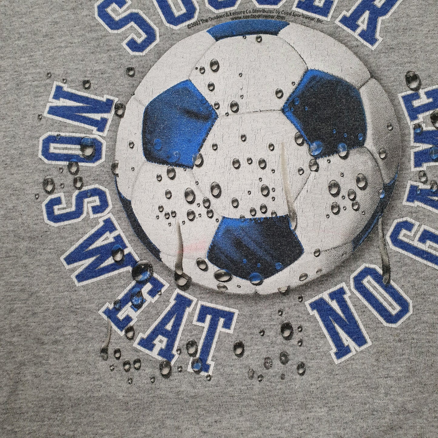Mens Grey Delta Vintage 00s Soccer  T Shirt