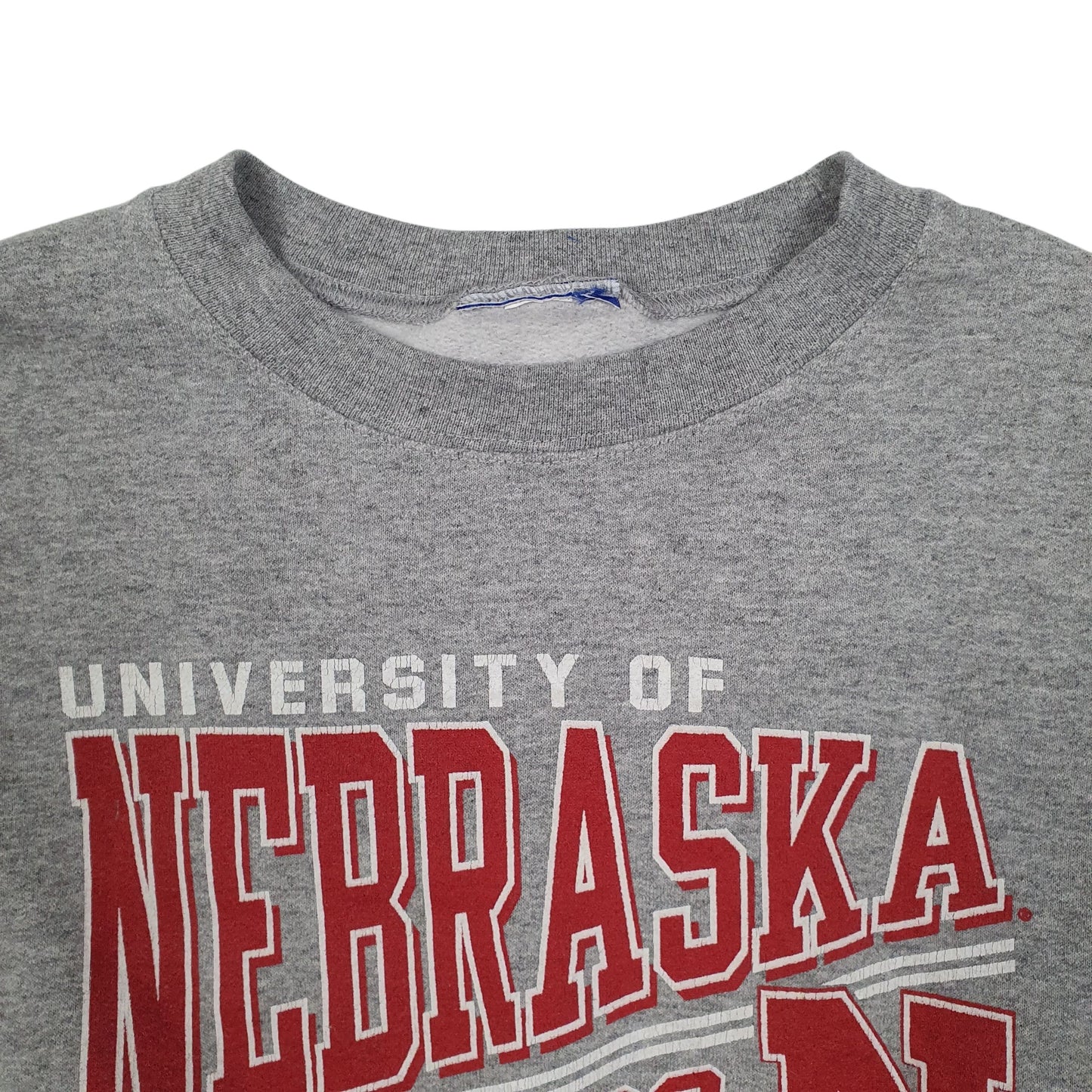 Womens Grey Champion Nebraska University Huskees Crewneck Jumper