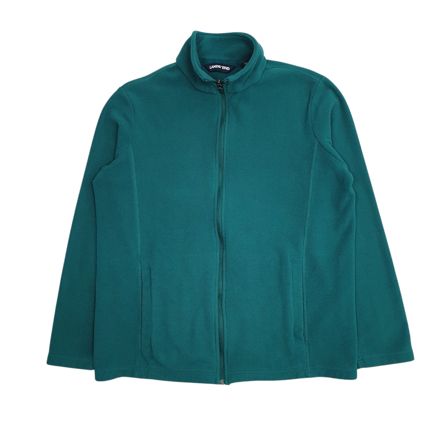 Womens Green Landsend  Full Zip Jumper