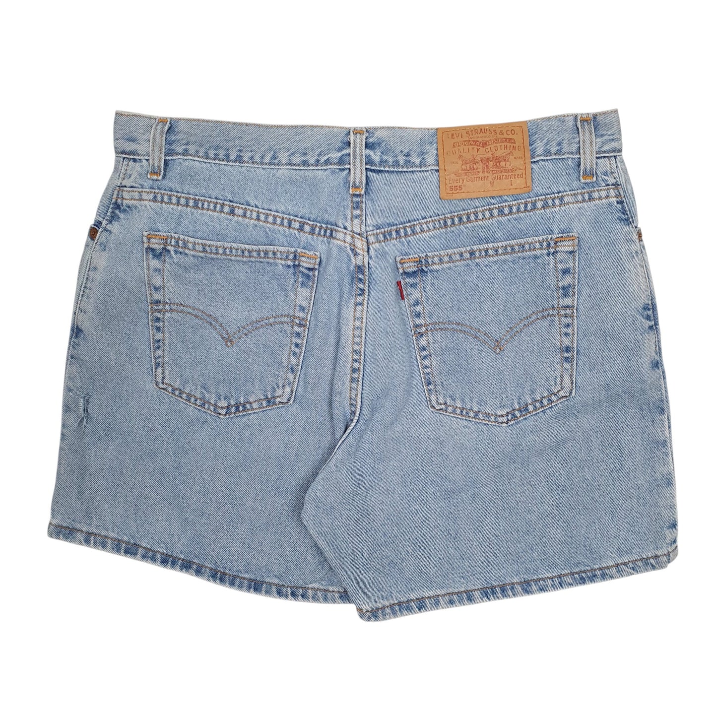 Womens Blue Levis 555 Vintage 90s Made In USA Guys Fit  Shorts