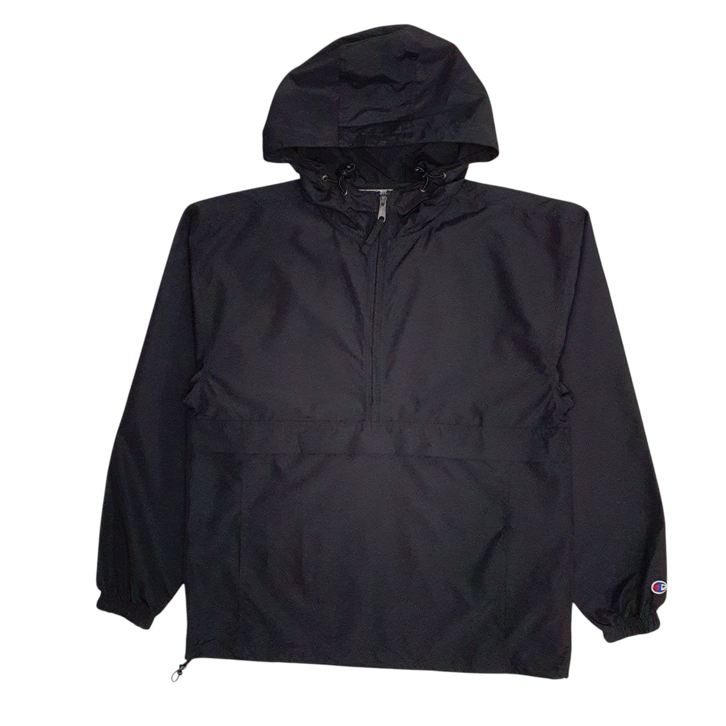 Mens Black Champion Quarter Zip Hoodie  Coat