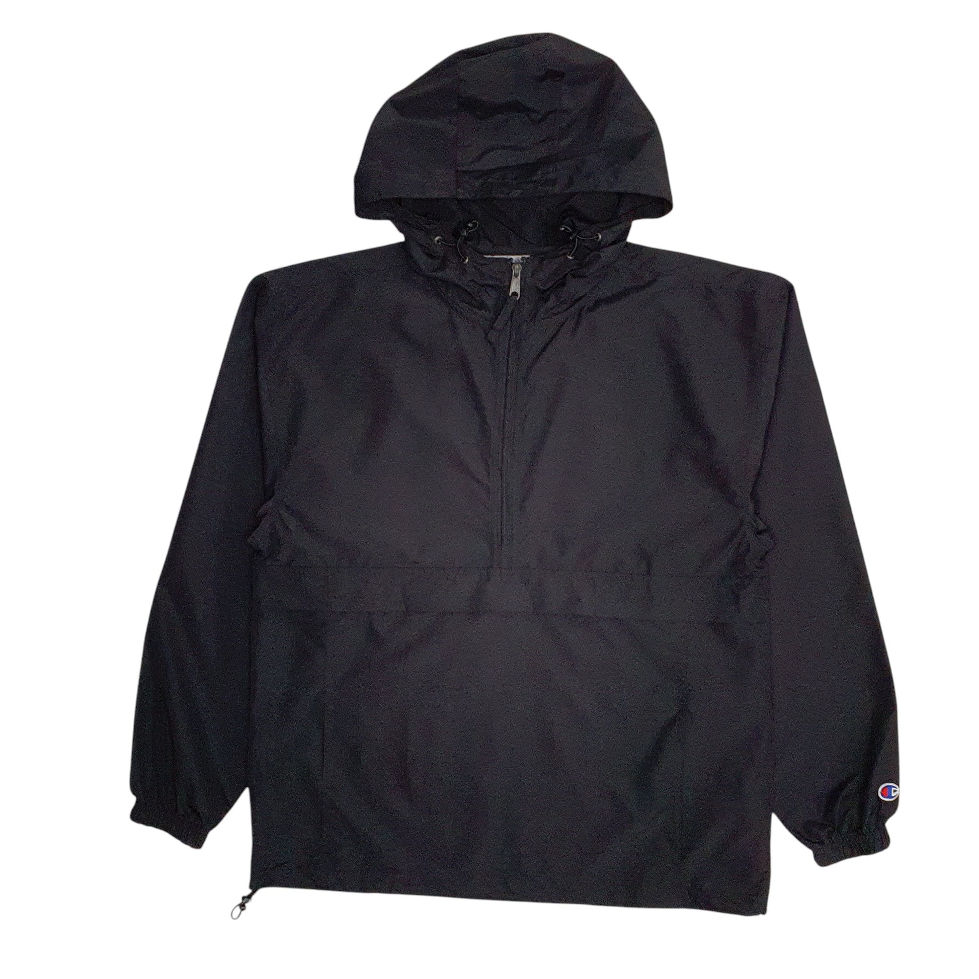 Mens Black Champion Quarter Zip Hoodie  Coat