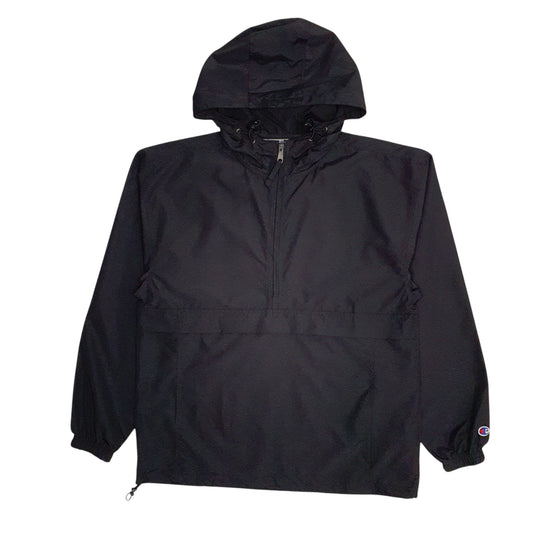 Mens Black Champion Quarter Zip Hoodie  Coat