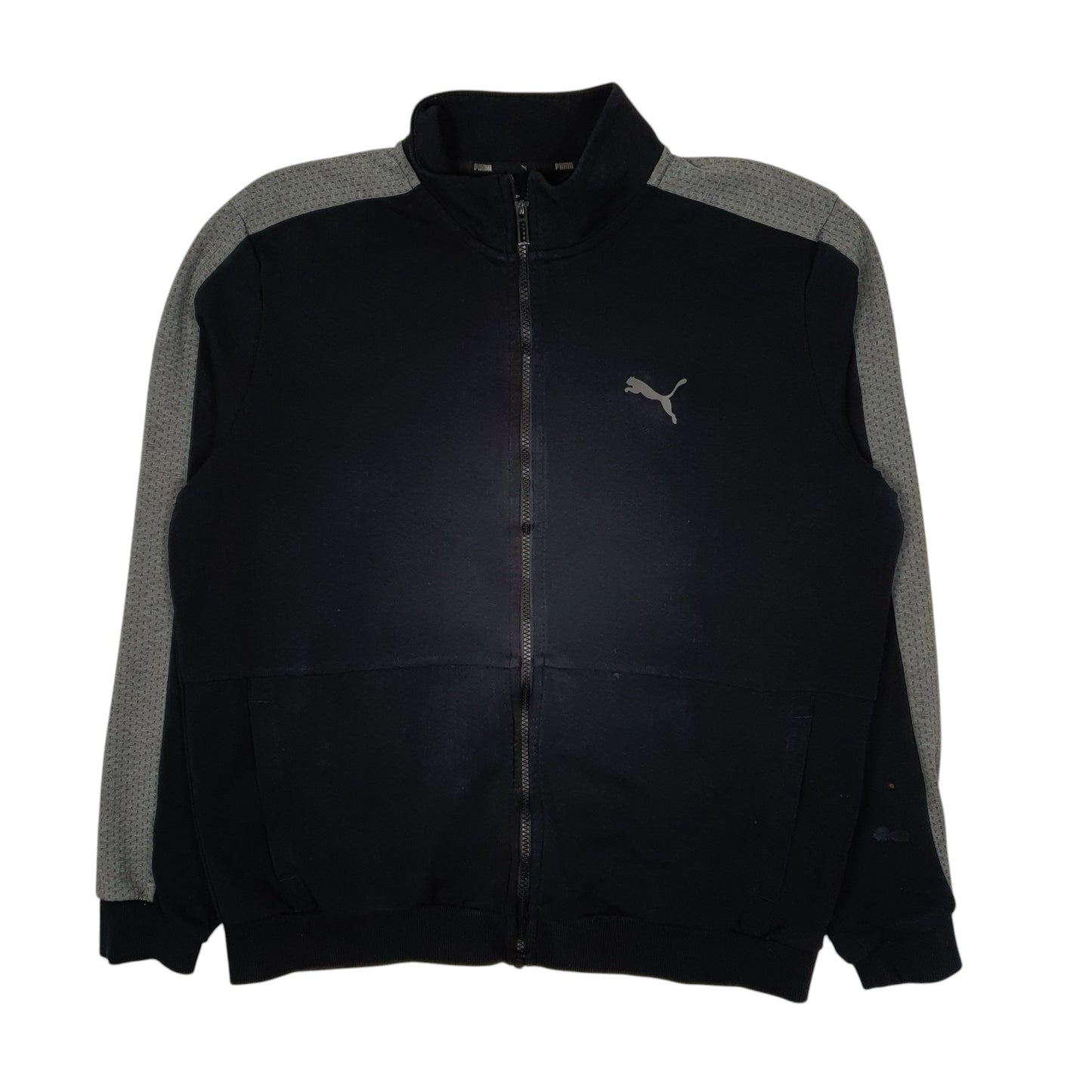 Mens Black Puma  Full Zip Jumper