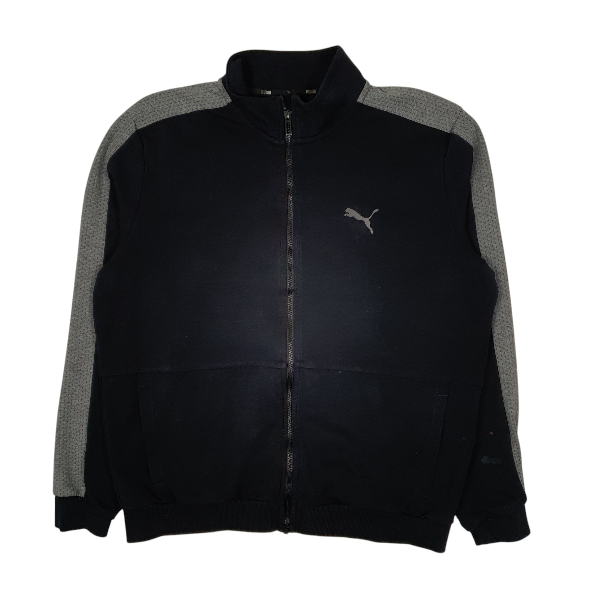 Mens Black Puma  Full Zip Jumper