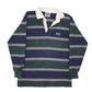 Mens Green Barbarian Rugby Long Sleeve Polo Shirt