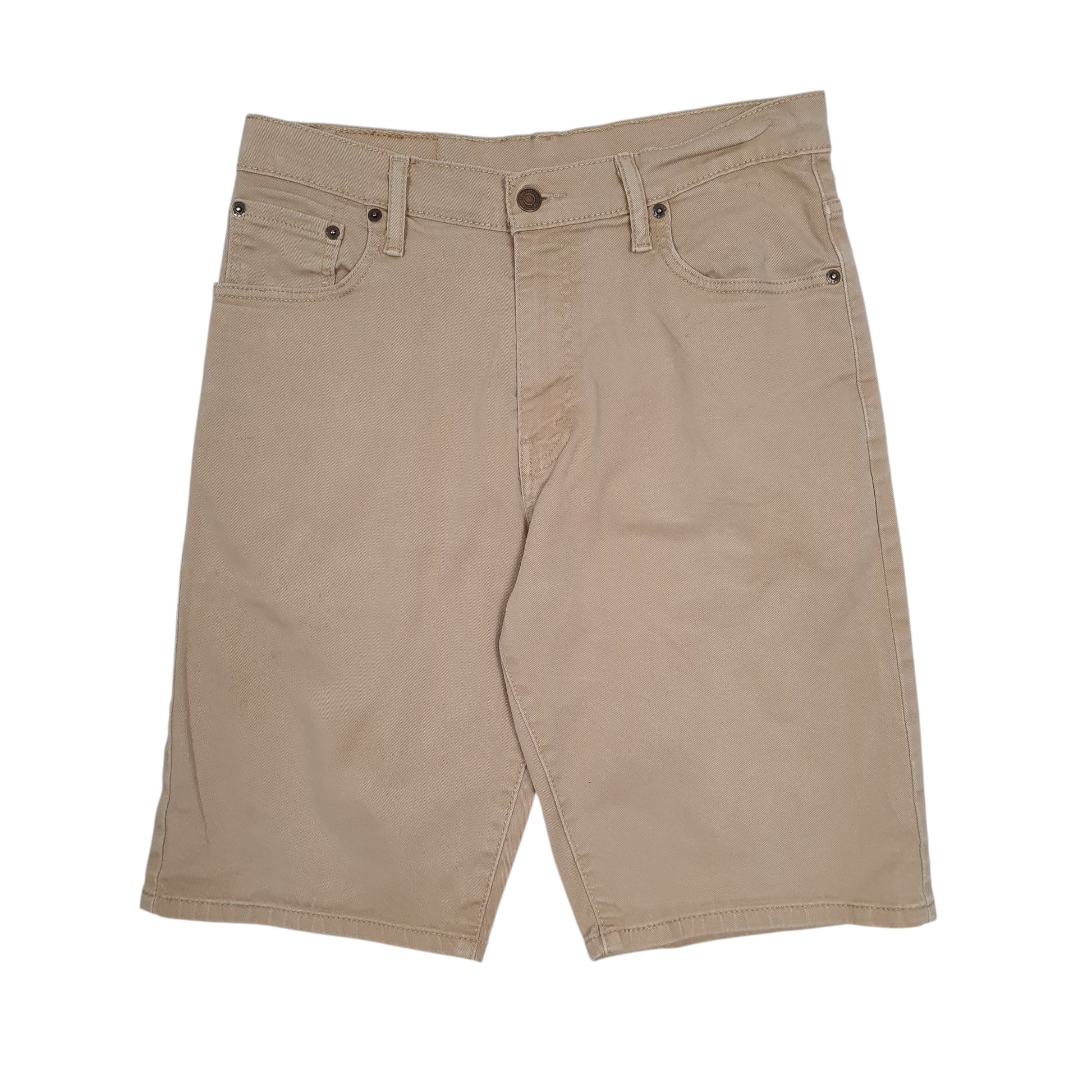 Mens Beige Levis 569 Denim Shorts
