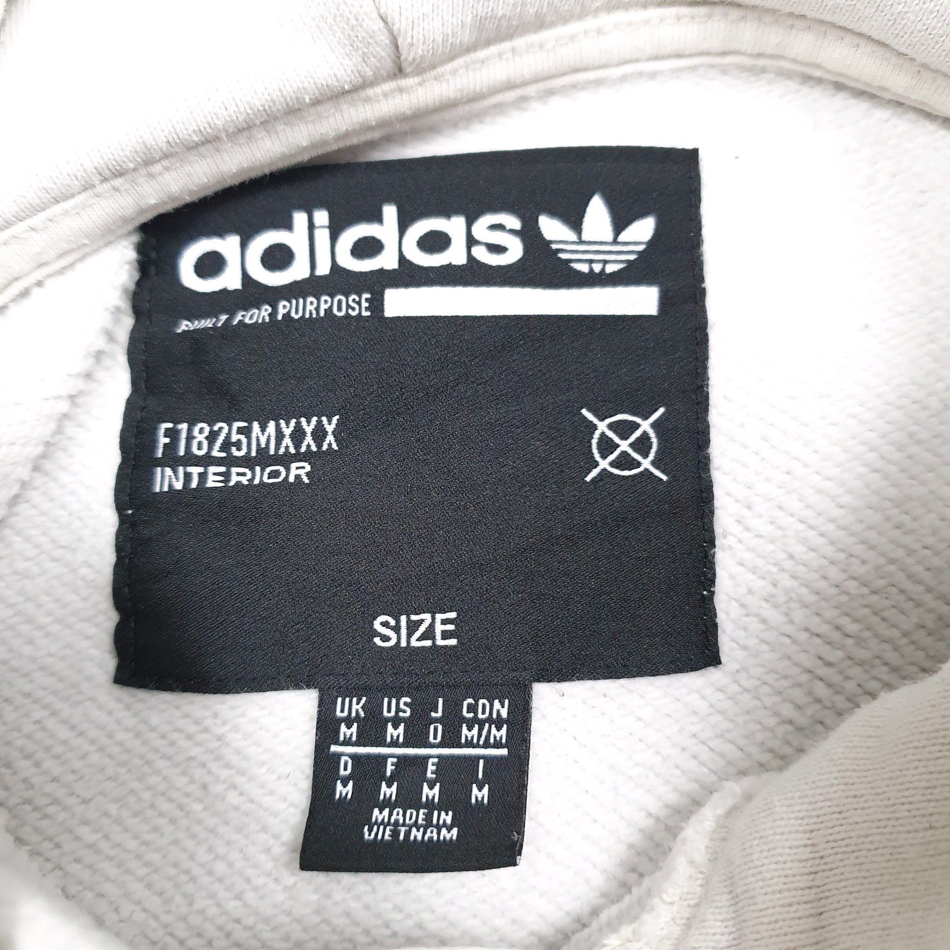 Mens White Adidas  Hoodie Jumper