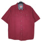 Mens Burgundy Wrangler  Short Sleeve Shirt