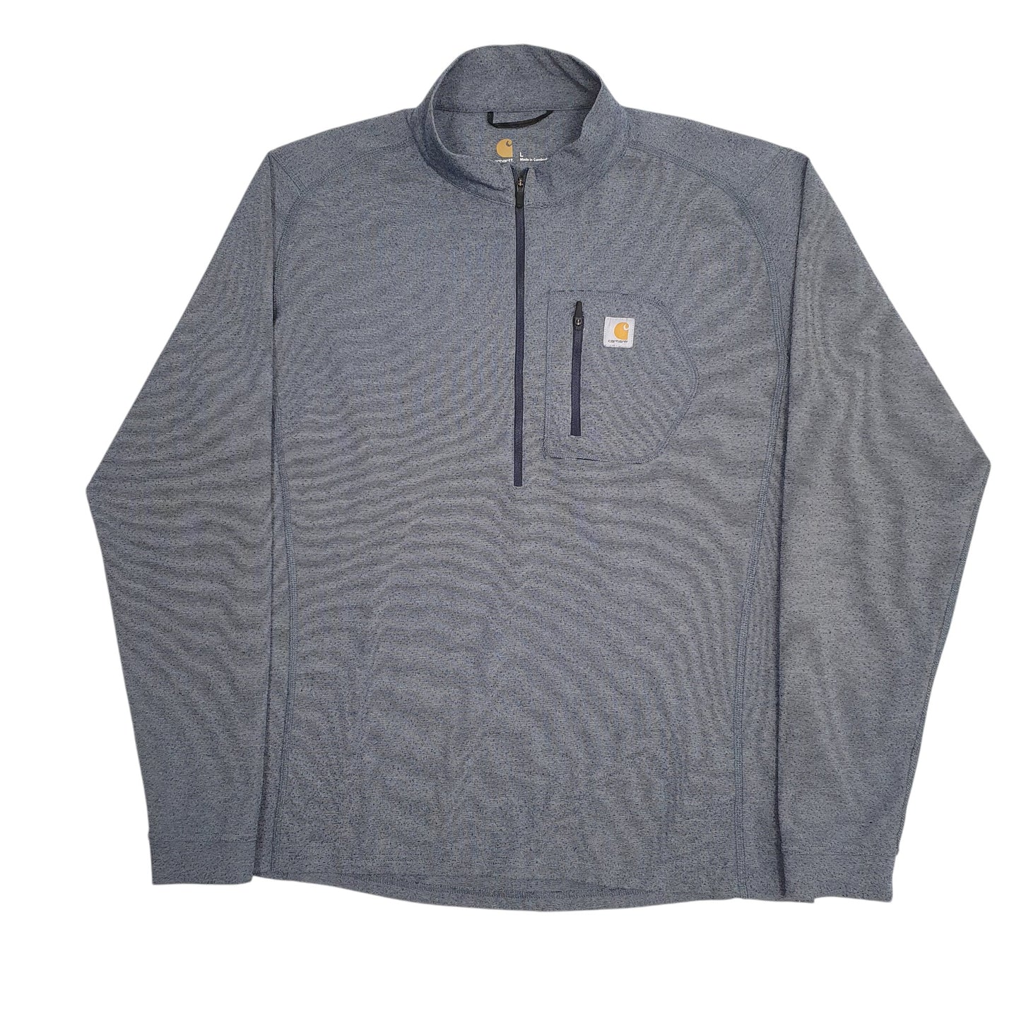 Mens Navy Carhartt Thermal Base Layer Quarter Zip Jumper