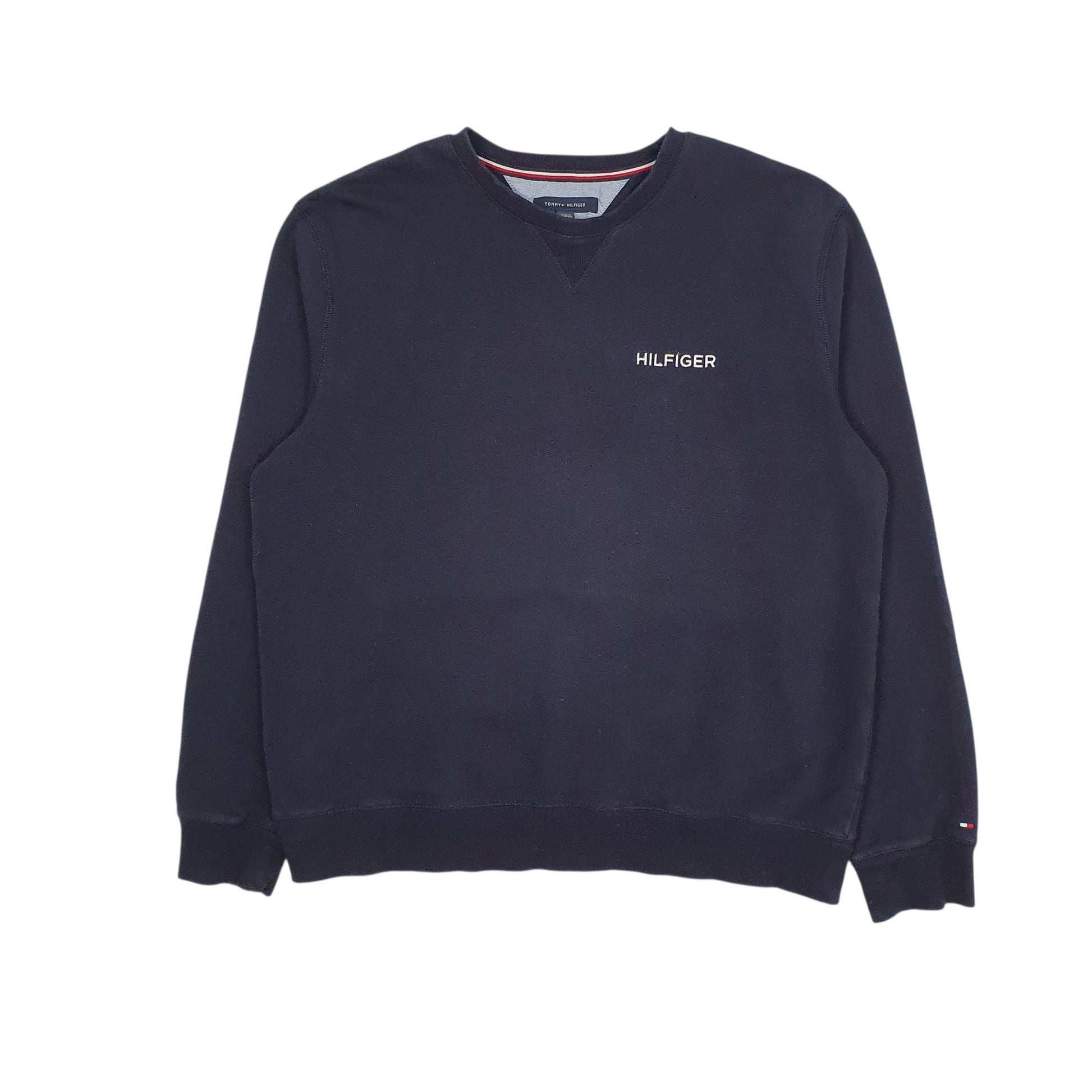 Mens Navy Tommy Hilfiger  Crewneck Jumper