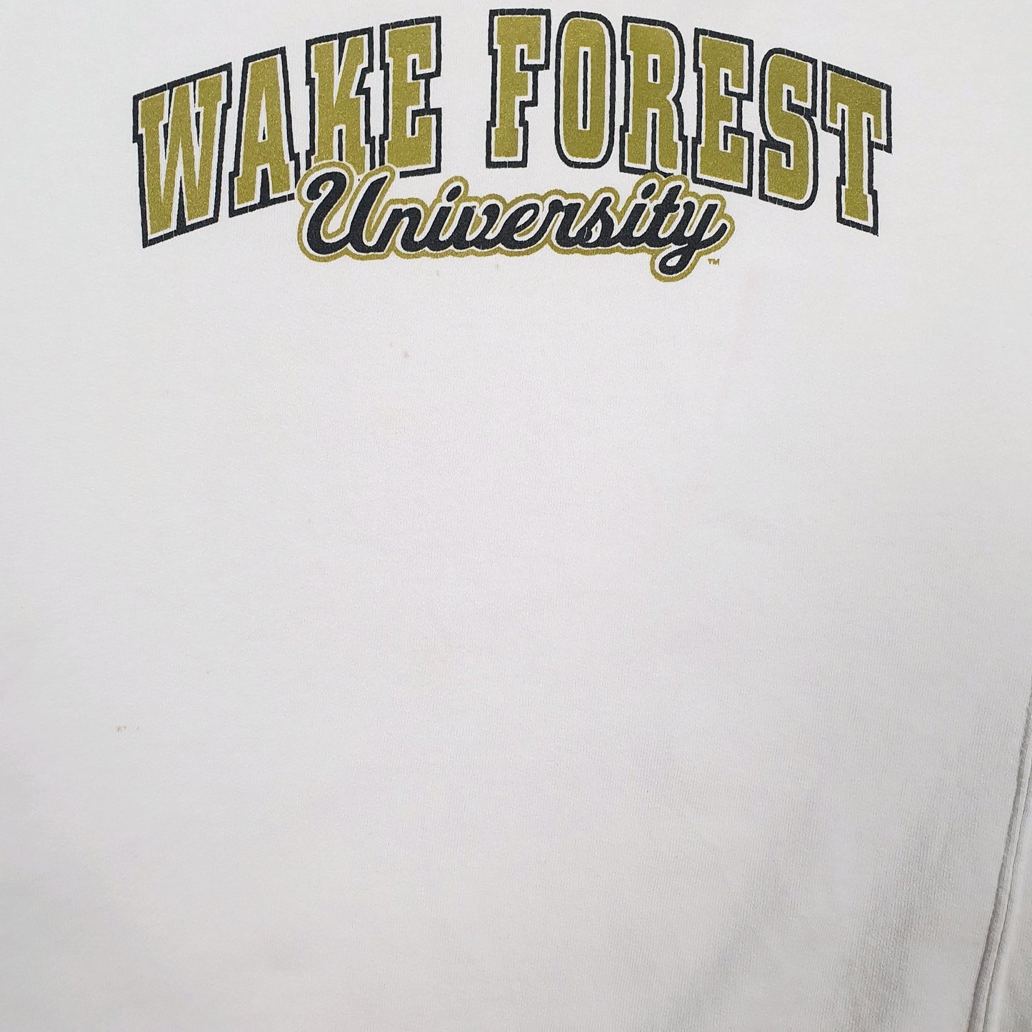 Womens White Champion Wake Forest University Crewneck Jumper