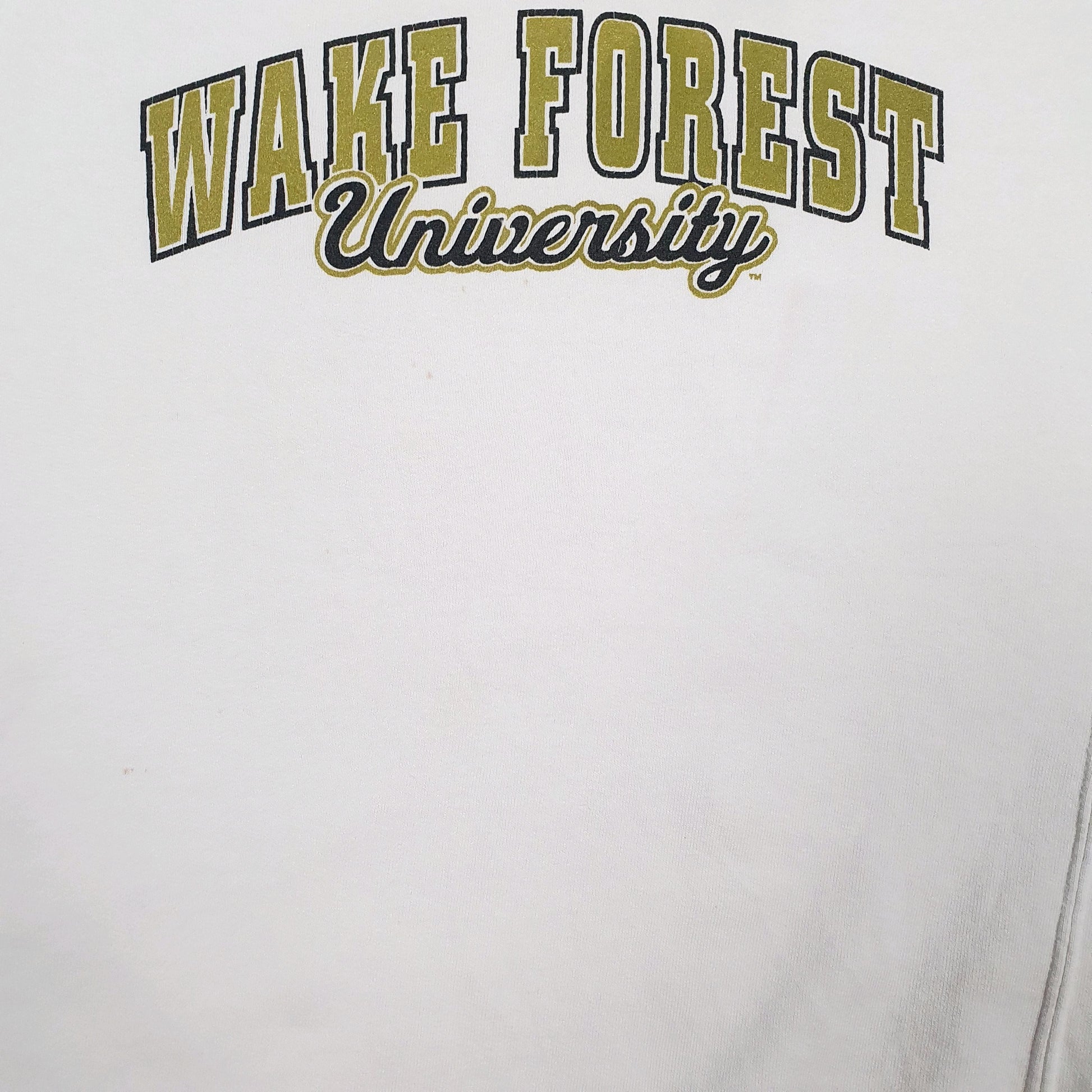 Womens White Champion Wake Forest University Crewneck Jumper