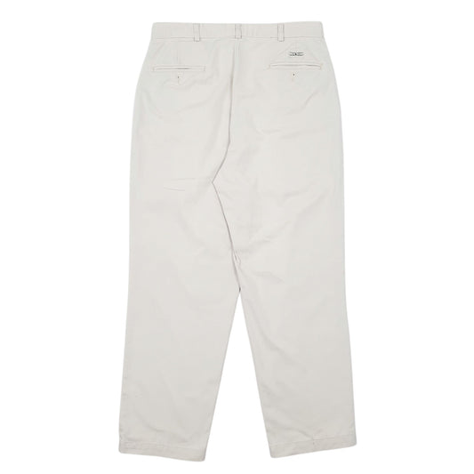Mens Cream Polo Ralph Lauren Double Pleated Andrew Pant 90s  Trousers