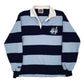 Mens Blue Barbarian Rugby Long Sleeve Polo Shirt