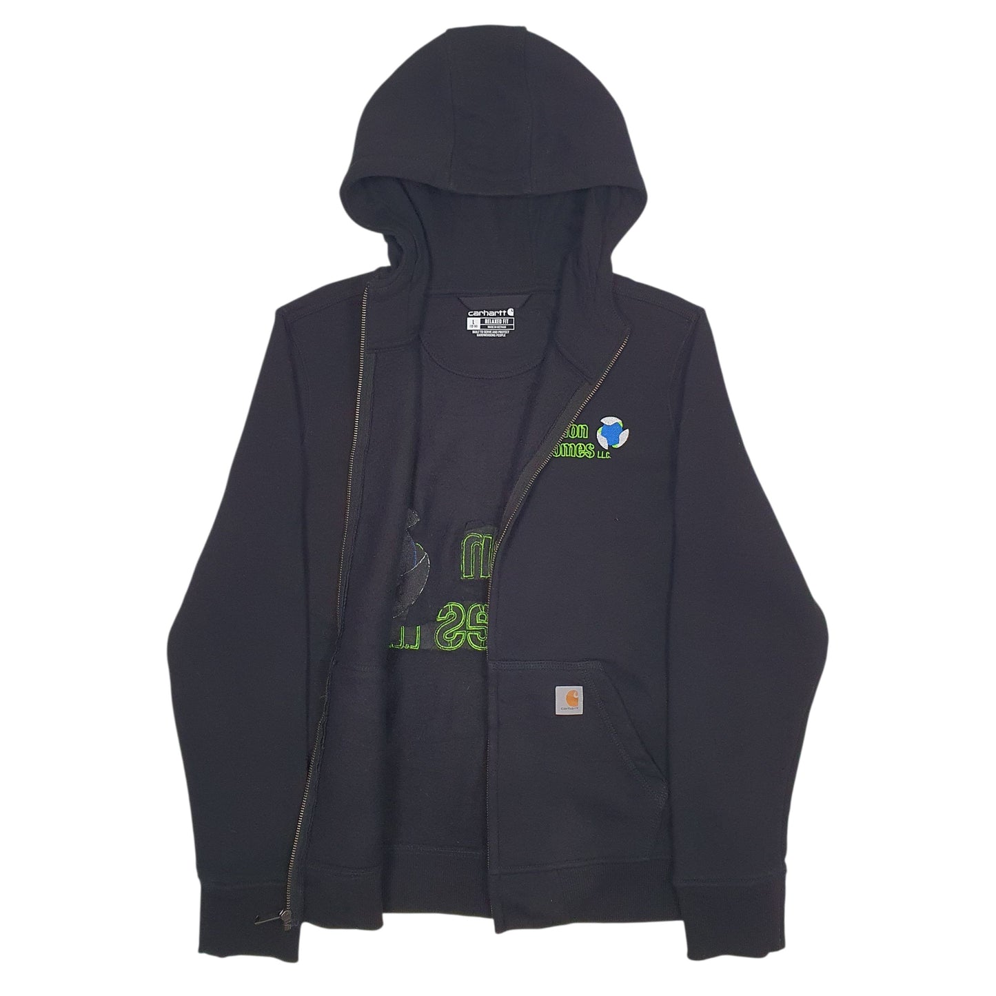 Womens Black Carhartt  Full Zip Jumper