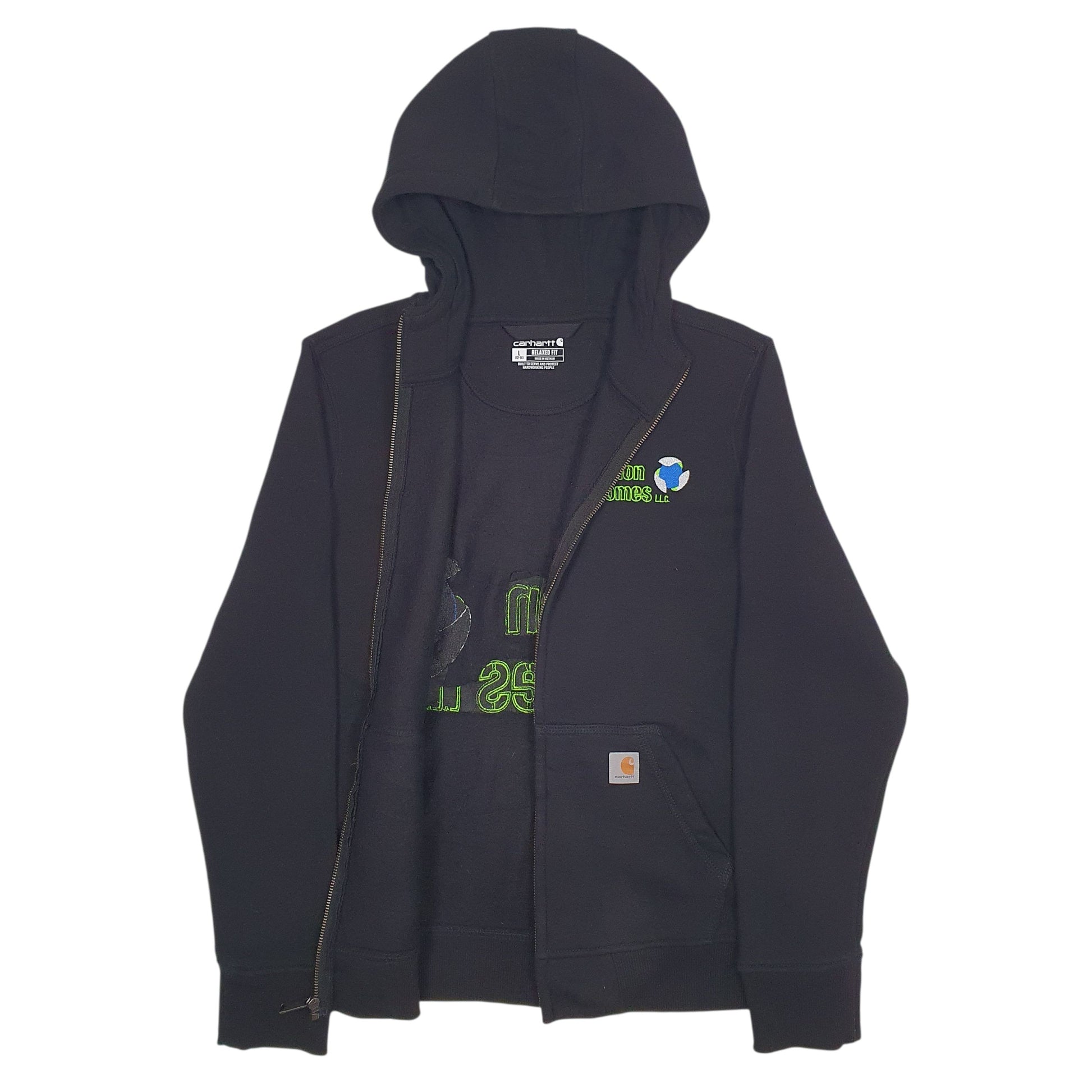 Womens Black Carhartt  Full Zip Jumper