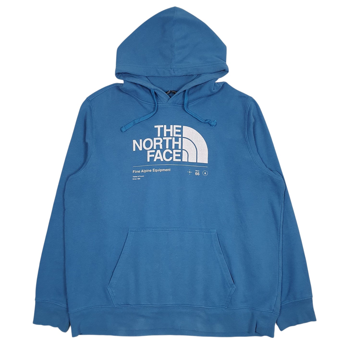 Mens Blue The North Face Spellout Hoodie Jumper