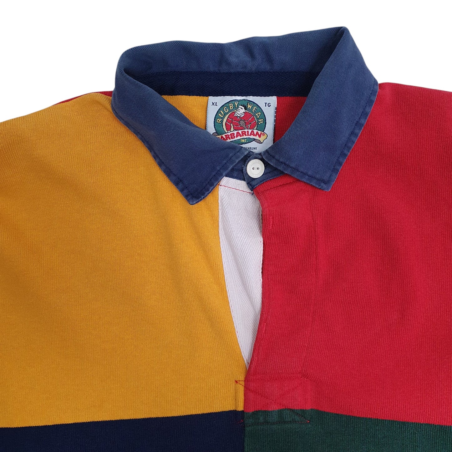 Mens Green Barbarian Rugby Hoodie Polo Shirt