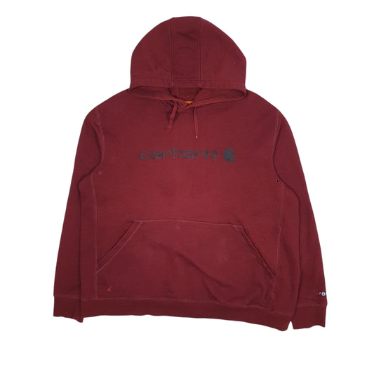 Mens Burgundy Carhartt  Hoodie Jumper