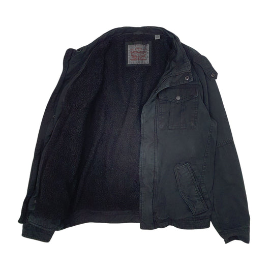 Mens Black Levis Fleece Lined  Coat