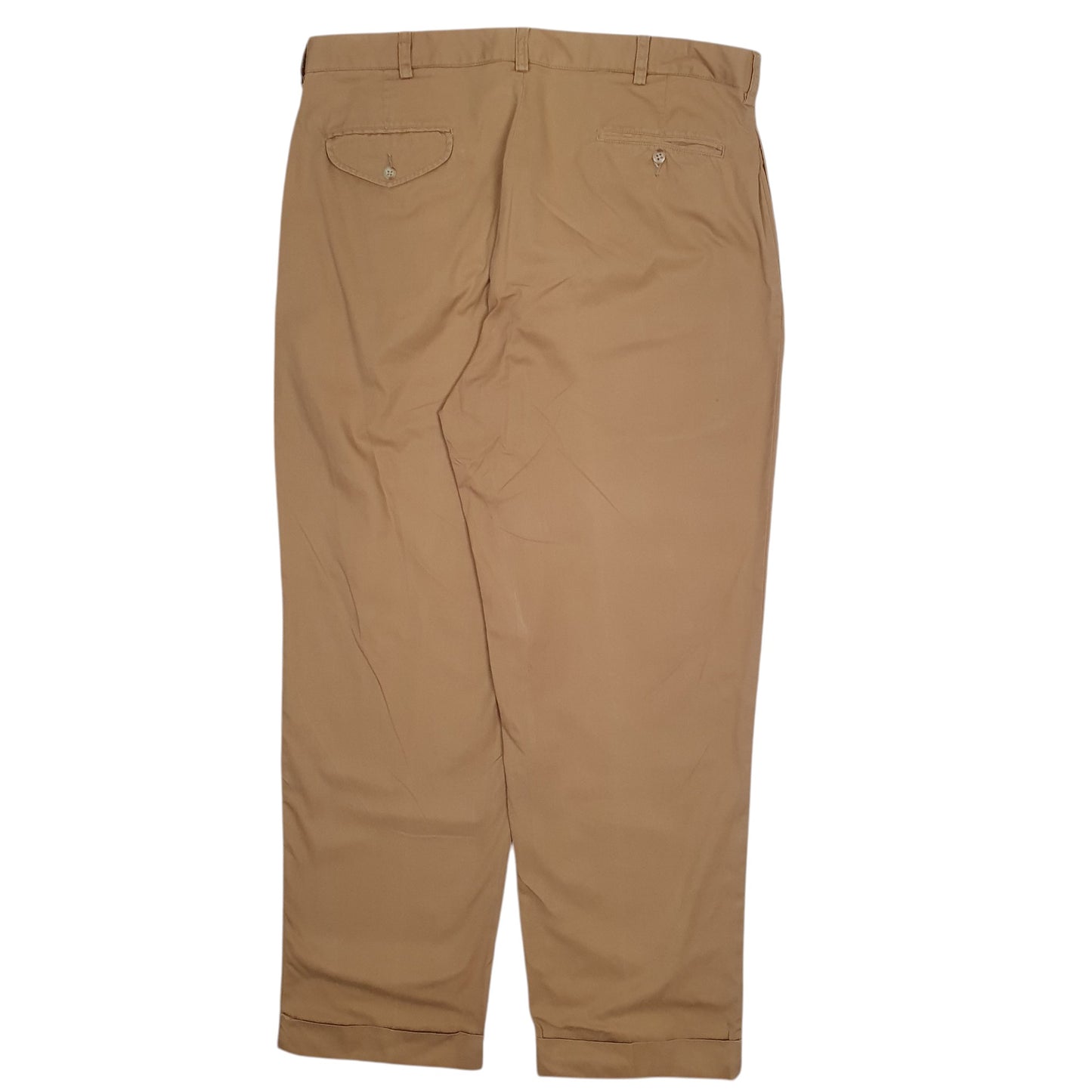 Mens Beige Polo Ralph Lauren Hammond Pant Double Pleated  Trousers