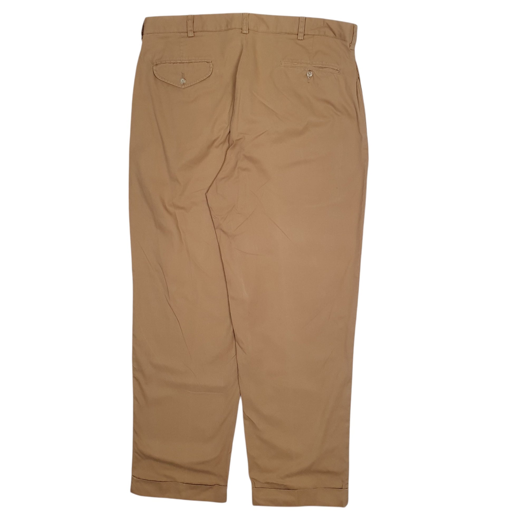 Mens Beige Polo Ralph Lauren Hammond Pant Double Pleated  Trousers