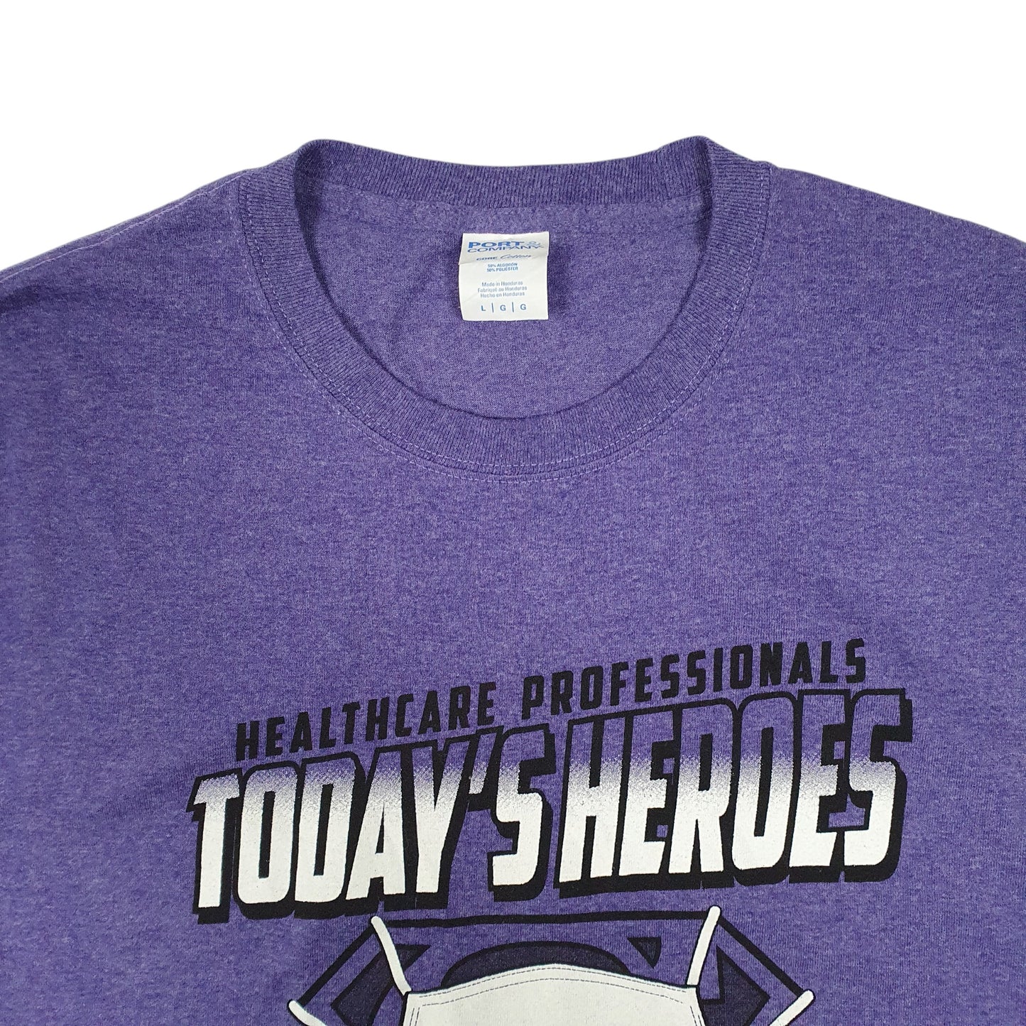 Mens Purple Port & Company Healthcare NHS  T Shirt