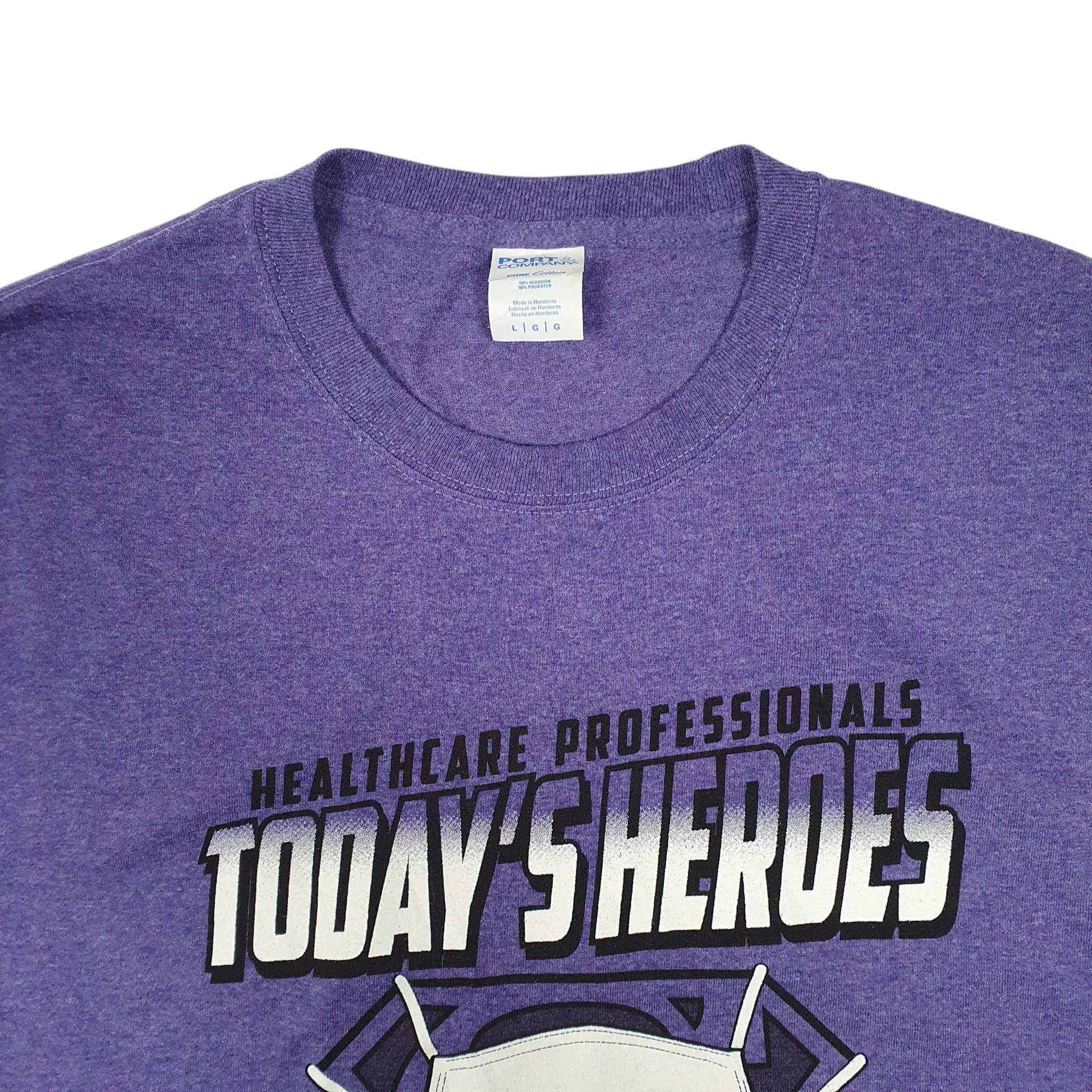 Mens Purple Port & Company Healthcare NHS  T Shirt