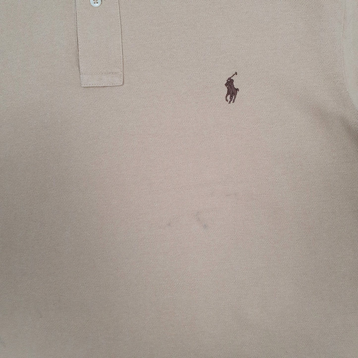 Mens Beige Polo Ralph Lauren   Polo Shirt