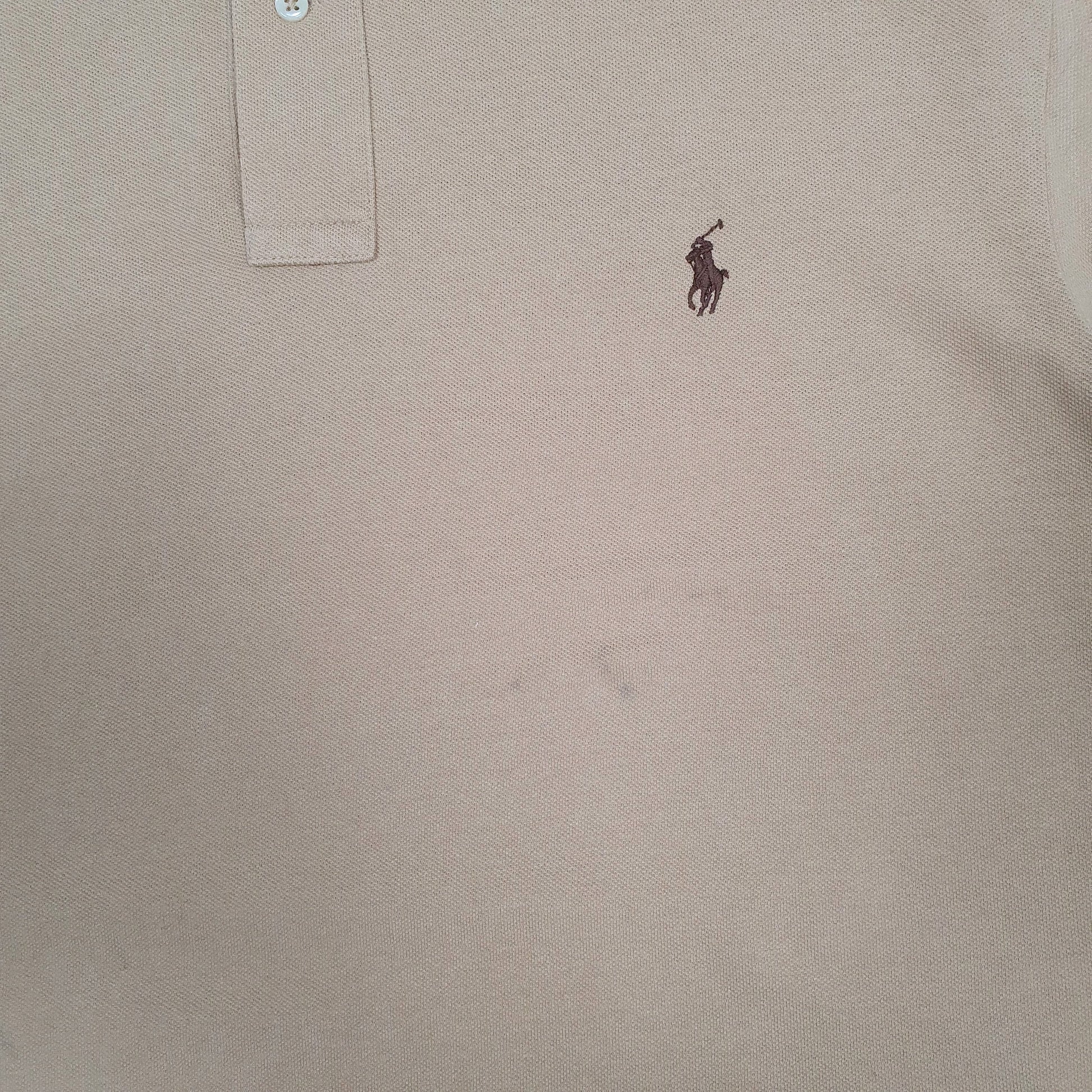 Mens Beige Polo Ralph Lauren   Polo Shirt
