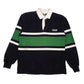 Mens Black Barbarian Rugby Long Sleeve Polo Shirt