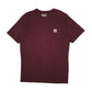 Mens Burgundy Carhartt  Short Sleeve T Shirt