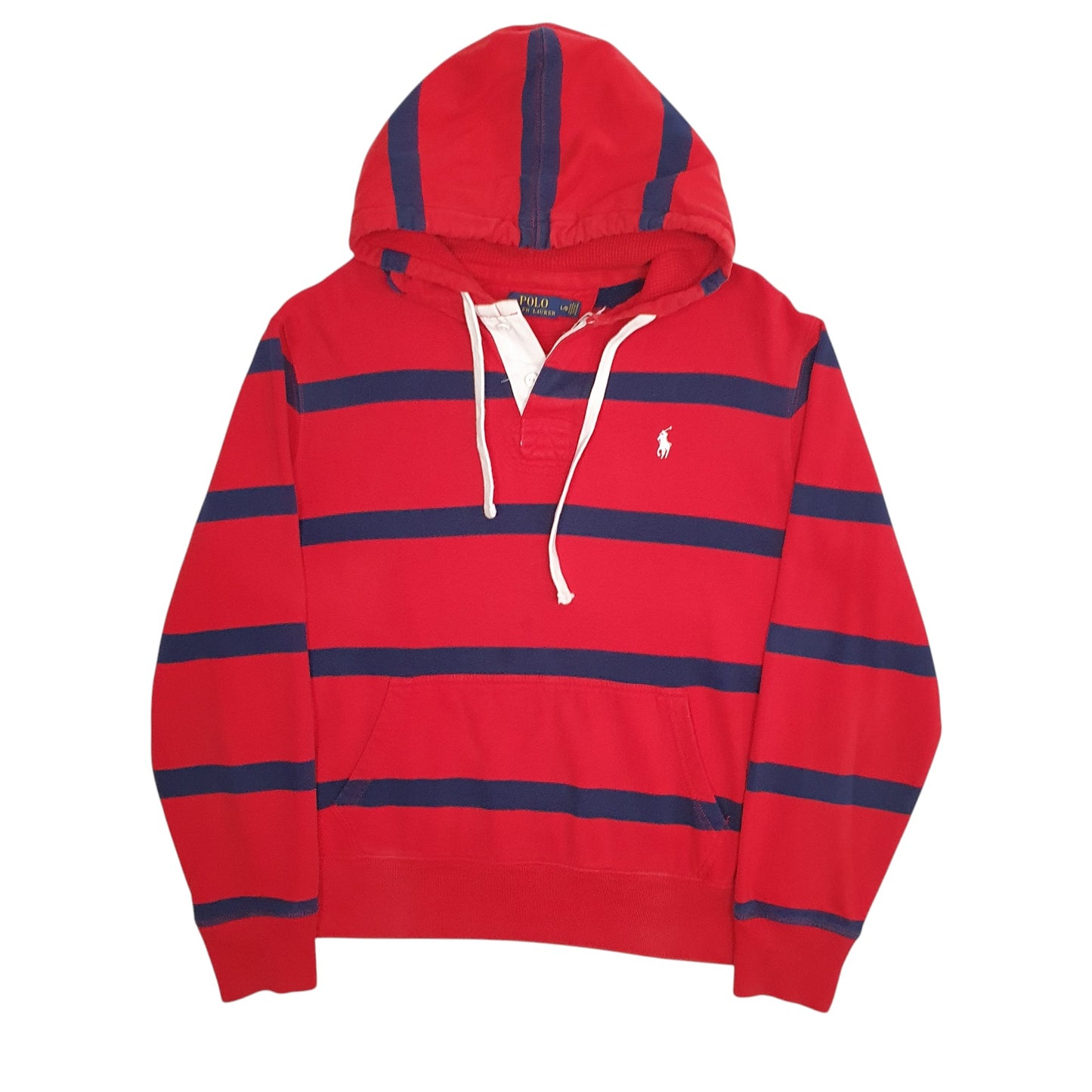Mens Red Polo Ralph Lauren Rugby Hoodie Jumper