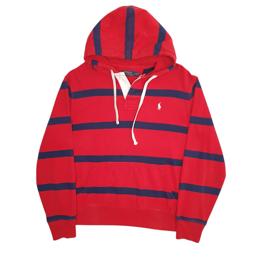 Mens Red Polo Ralph Lauren Rugby Hoodie Jumper