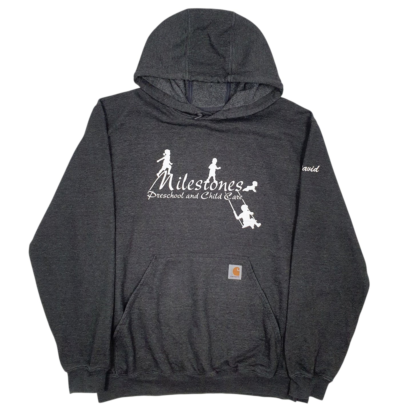 Mens Grey Carhartt Original Fit Hoodie Jumper