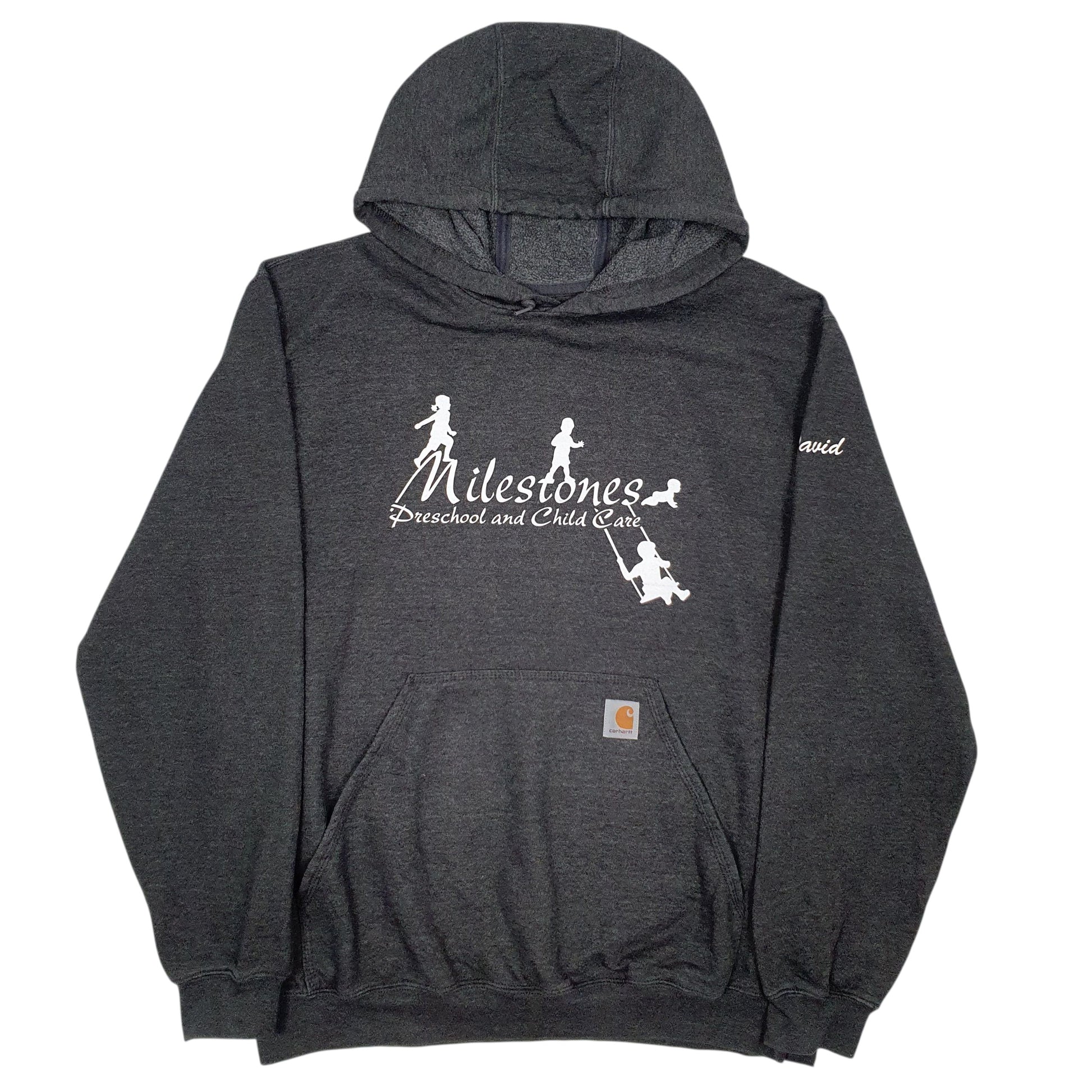 Mens Grey Carhartt Original Fit Hoodie Jumper