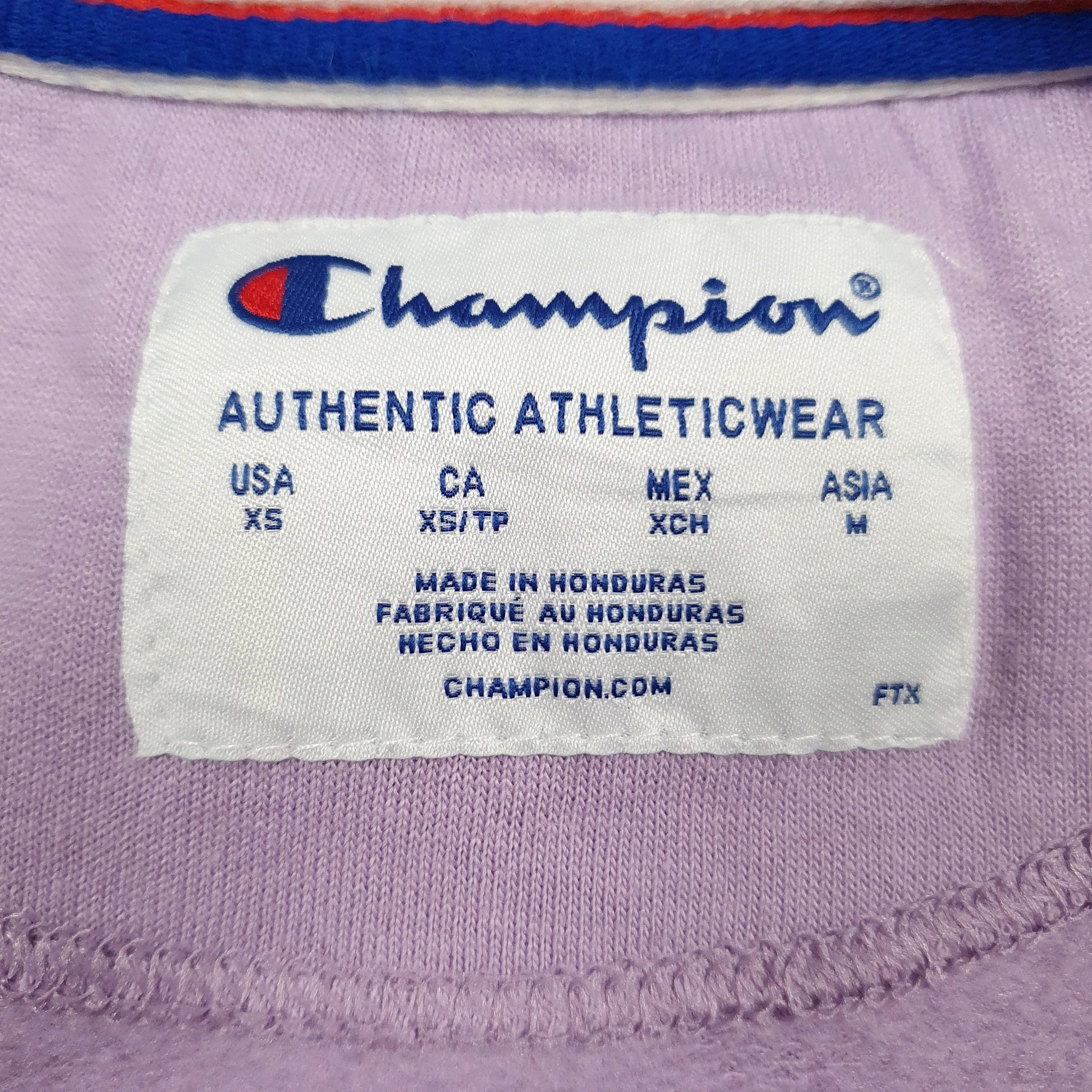 Mens Purple Champion  Crewneck Jumper