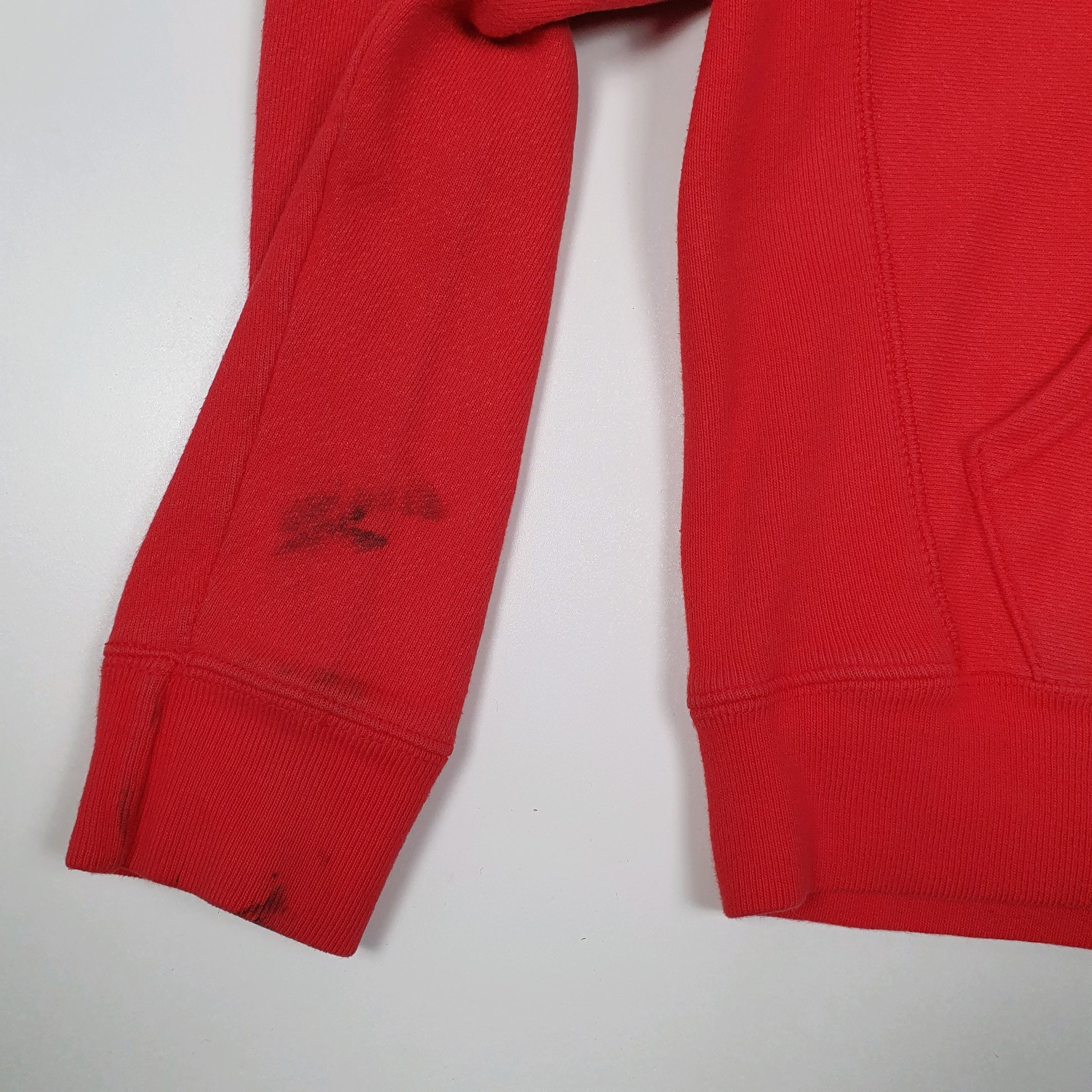 Womens Red Champion Reverse Weave Hoodie Jumper