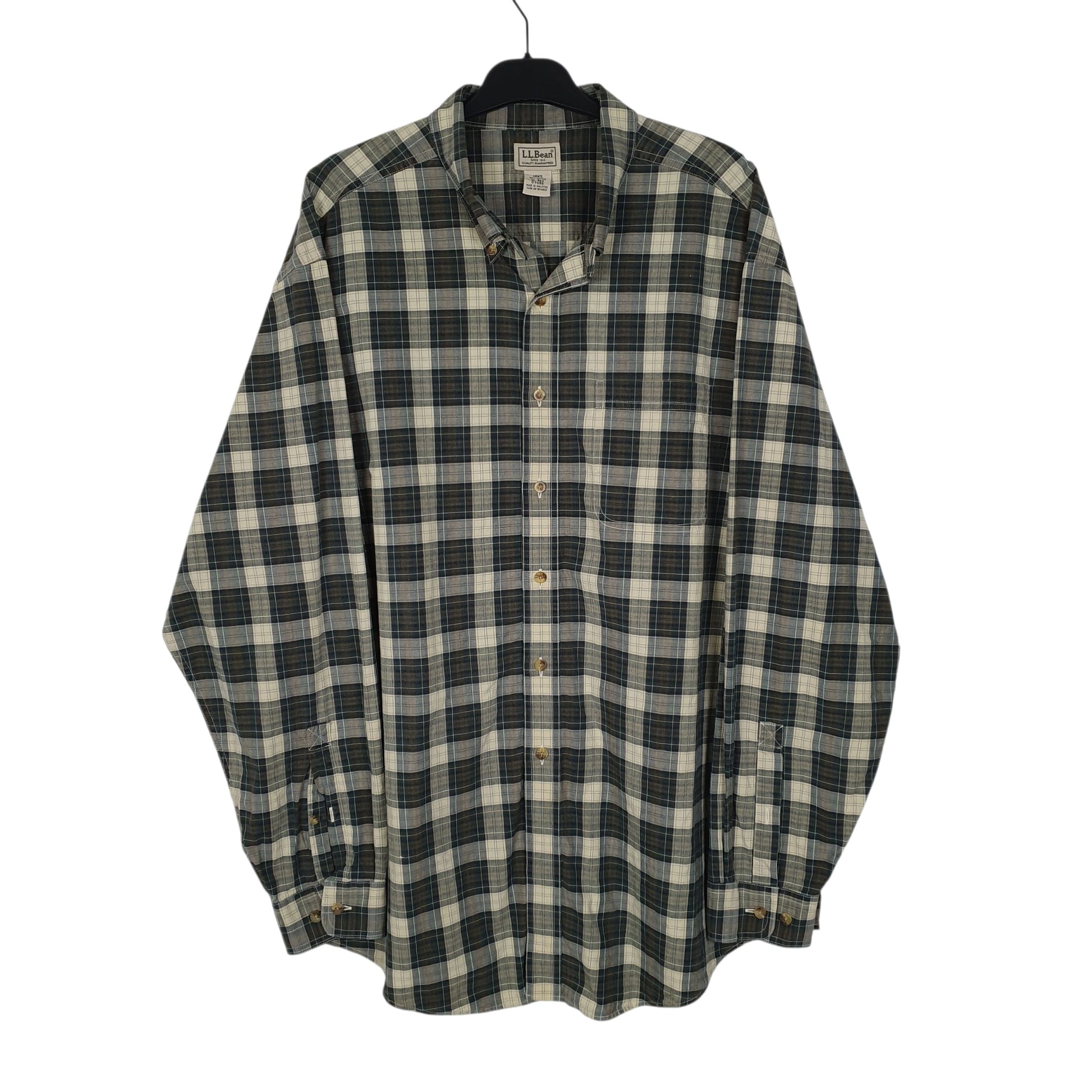 Mens Green L.L.Bean  Long Sleeve Shirt