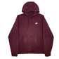 Mens Burgundy Nike  Hoodie Jumper