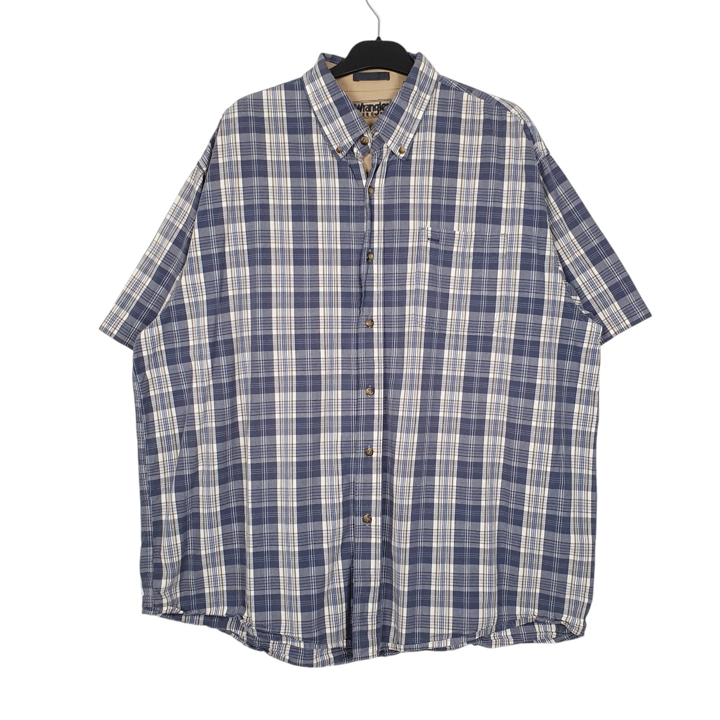Mens Blue Wrangler  Short Sleeve Shirt